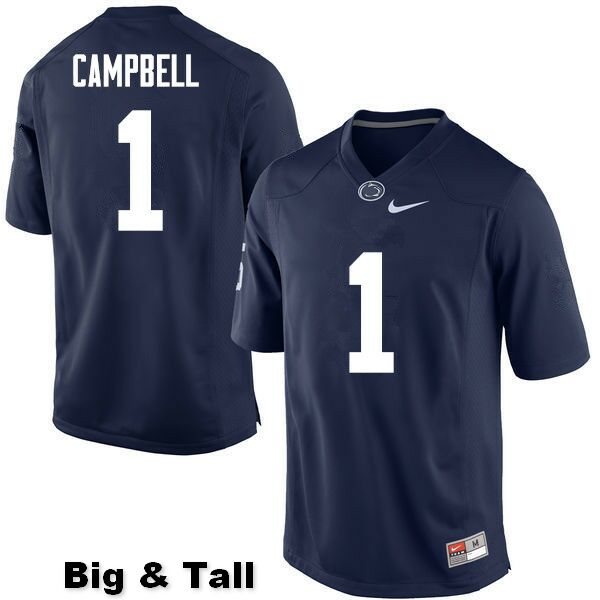 NCAA Nike Men's Penn State Nittany Lions Christian Campbell #1 College Football Authentic Big & Tall Navy Stitched Jersey UFF8098VU